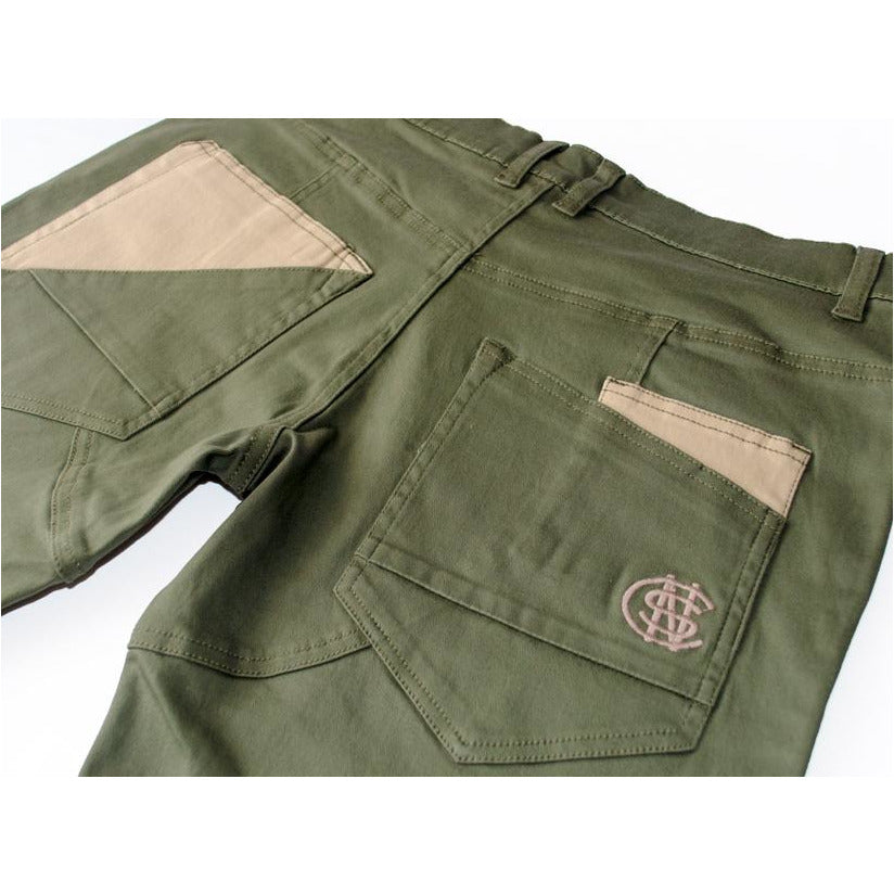 Bass Drop Shorts - Military Green/Cream