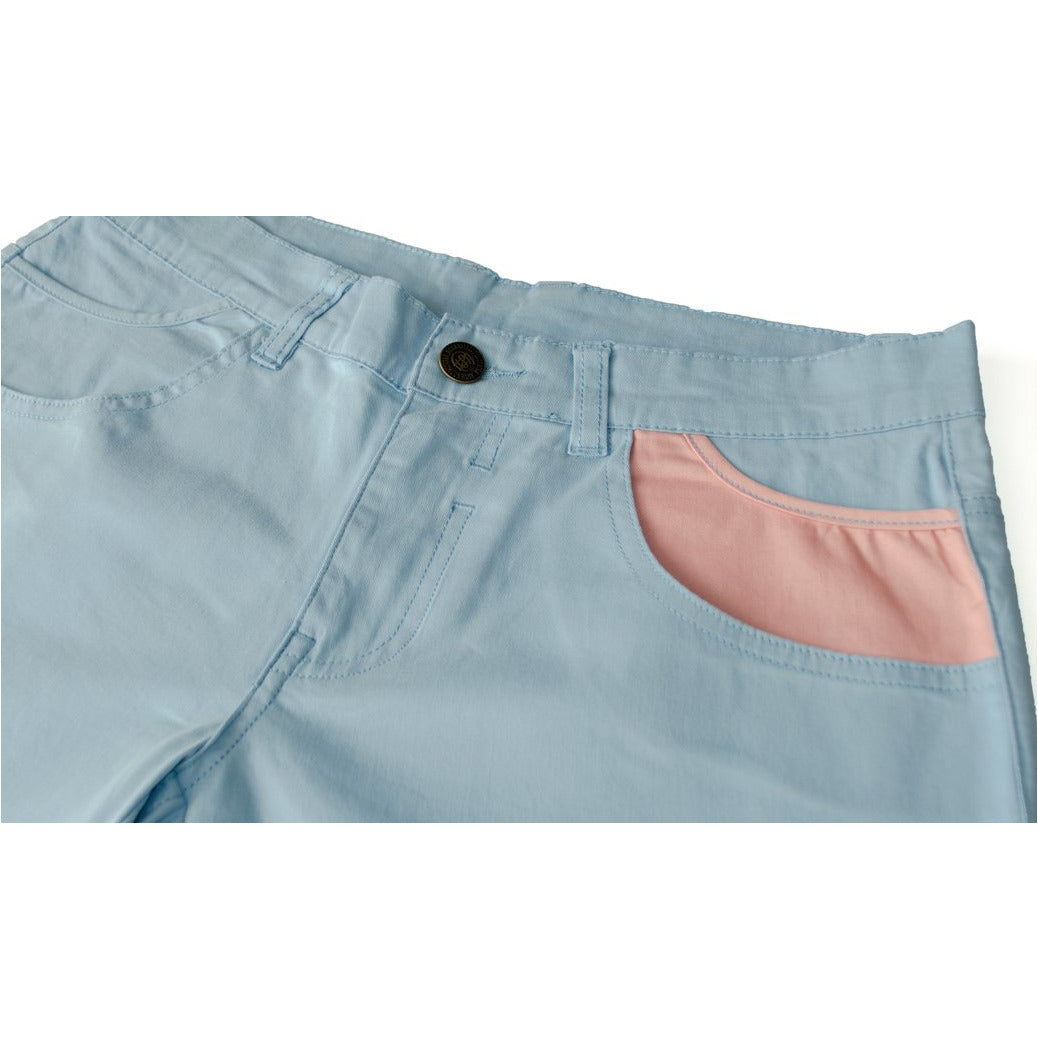 Bass Drop Shorts - Baby Blue/Pink