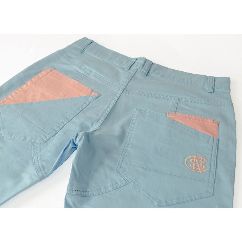 Bass Drop Shorts - Baby Blue/Pink