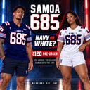 Samoa 685 Navy or White campaign with proportional chest monograms