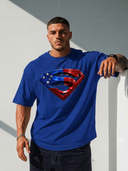 Super Samoan Tee in royal blue